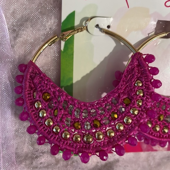 Lilly Pulitzer Hoop Earrings - Picture 2 of 2